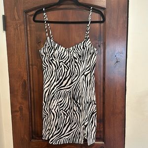 Zebra Print Mini Dress
